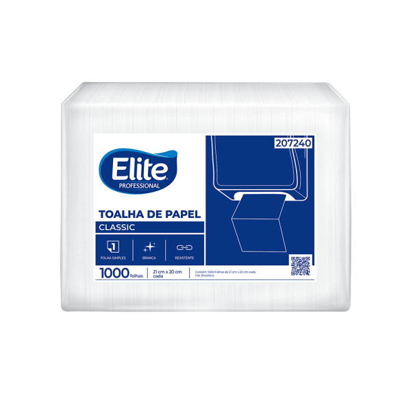 Papel Toalha Interfolhado Elite Classic Folha Simples